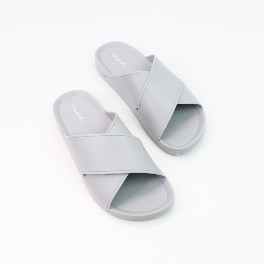 Qupid X-BAND SLIP-ON SANDALS ASH GREY